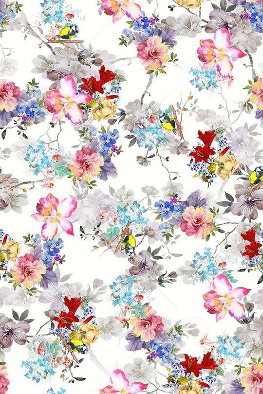 花卉印花华亿平台图片