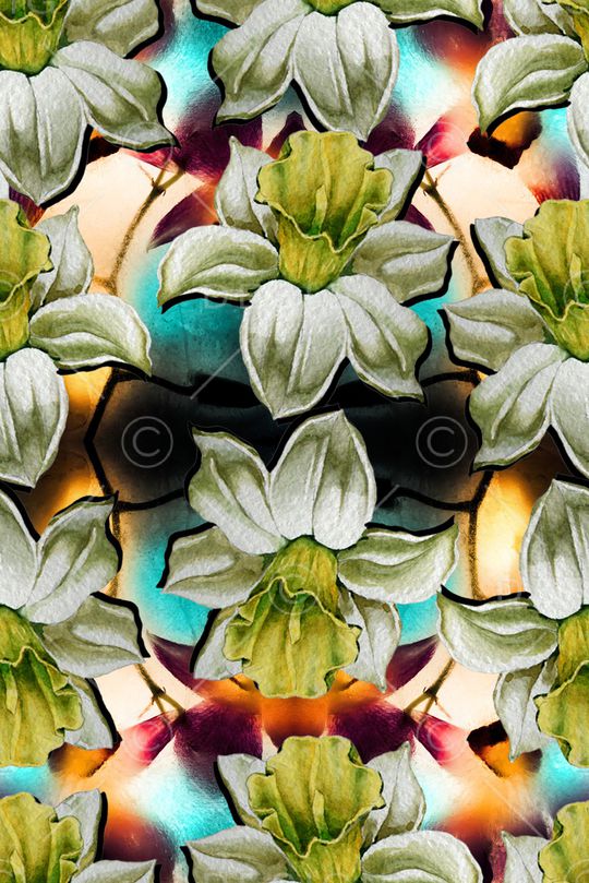 花卉印花华亿平台图片