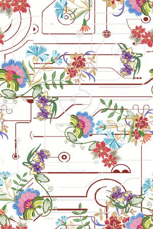 花卉印花华亿平台图片