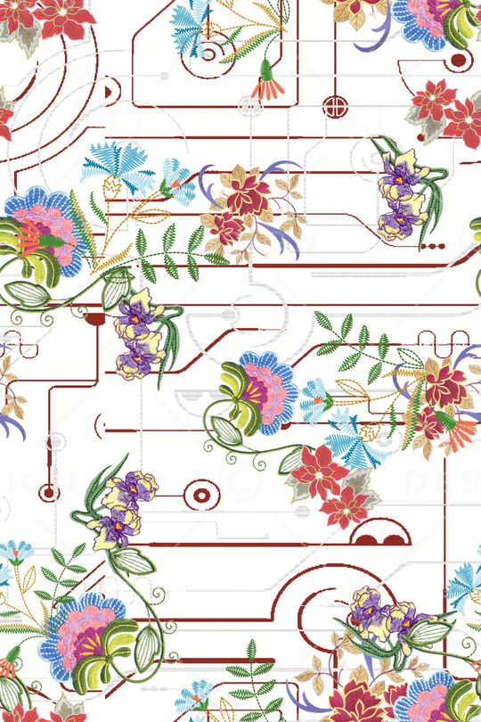 花卉印花华亿平台图片