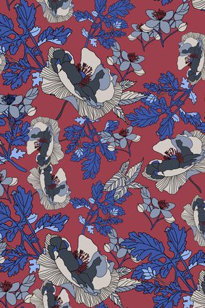 花卉印花华亿平台图片