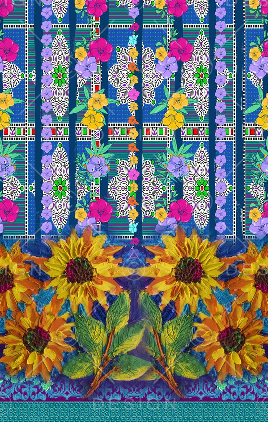 花卉印花华亿平台图片