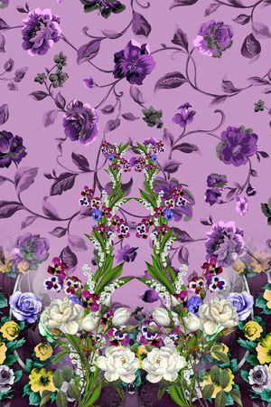 花卉印花华亿平台图片