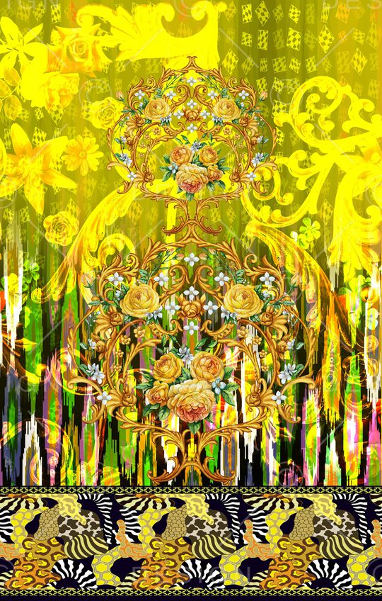 花卉印花华亿平台图片