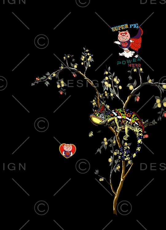 蜥蜴印花华亿平台图片