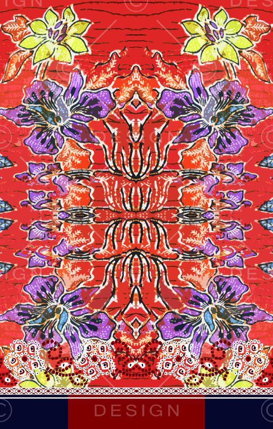 花卉印花华亿平台图片