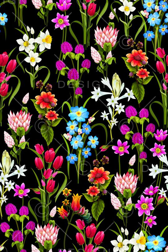 花卉印花华亿平台图片