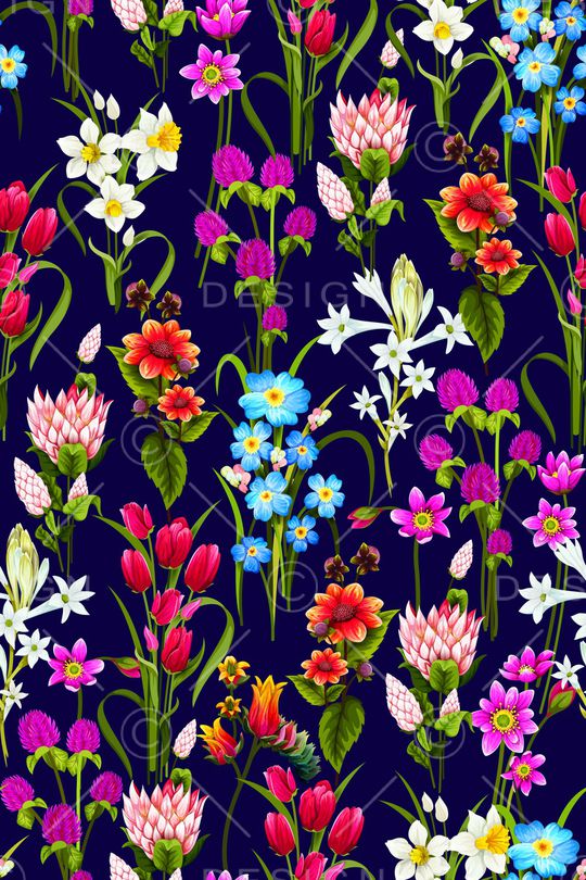 花卉印花华亿平台图片