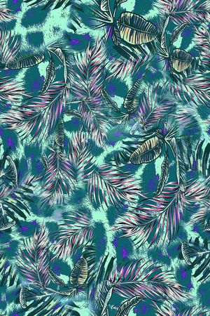 豹纹印花华亿平台图片