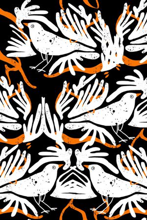 清爽底花卉印花华亿平台图片