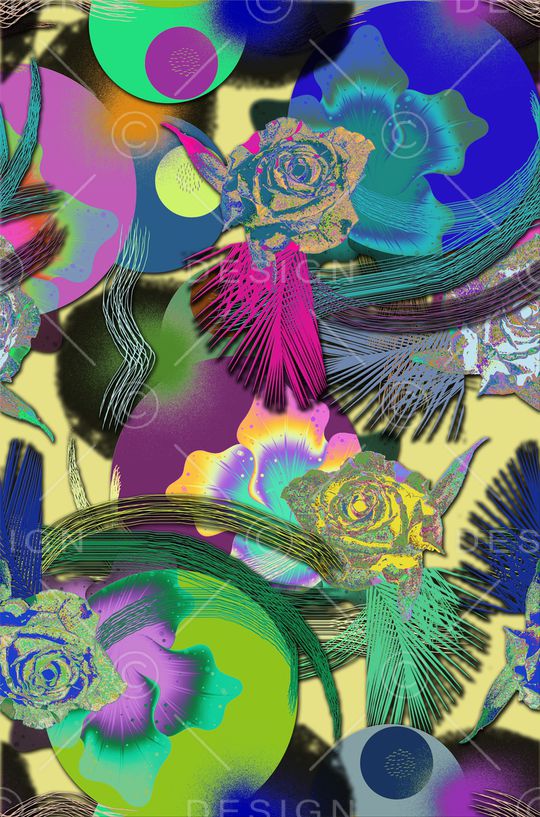 抽象印花华亿平台图片