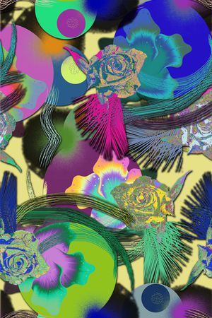 抽象印花华亿平台图片