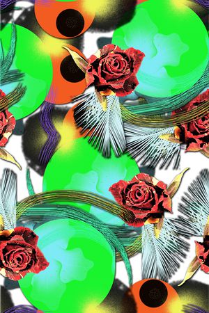 抽象印花华亿平台图片