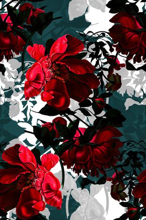 花卉印花华亿平台图片