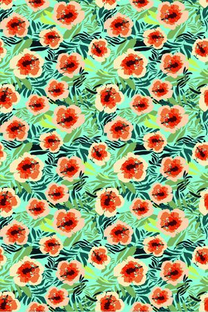 花卉印花华亿平台图片