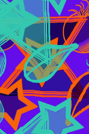 混合拼接印花华亿平台图片