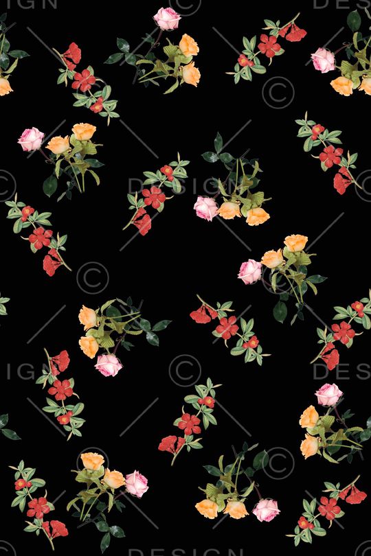 玫瑰花印花华亿平台图片