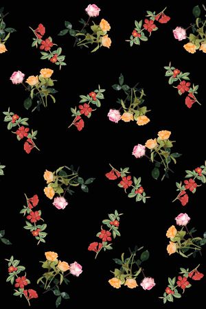 玫瑰花印花华亿平台图片