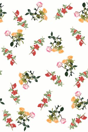 玫瑰花印花华亿平台图片