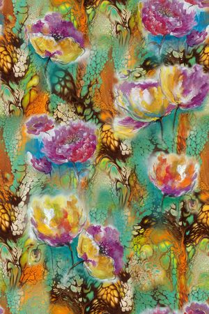 花卉印花华亿平台图片