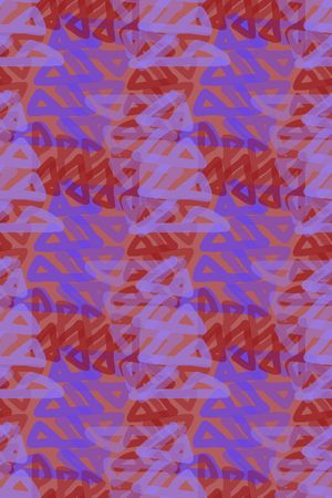 手绘线条笔触印花华亿平台图片