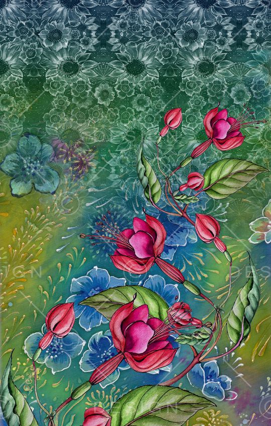 花卉印花华亿平台图片