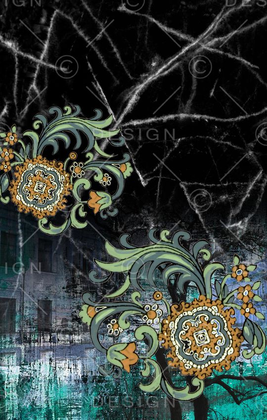 花卉印花华亿平台图片