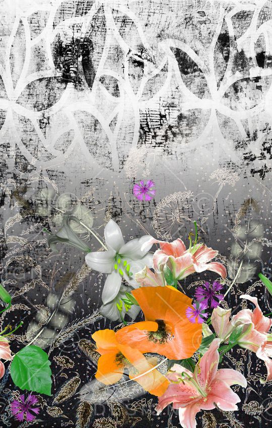 花卉印花华亿平台图片