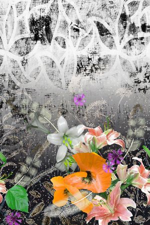 花卉印花华亿平台图片