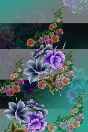 花卉印花华亿平台图片