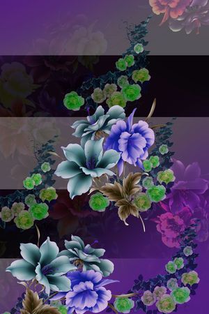 花卉印花华亿平台图片