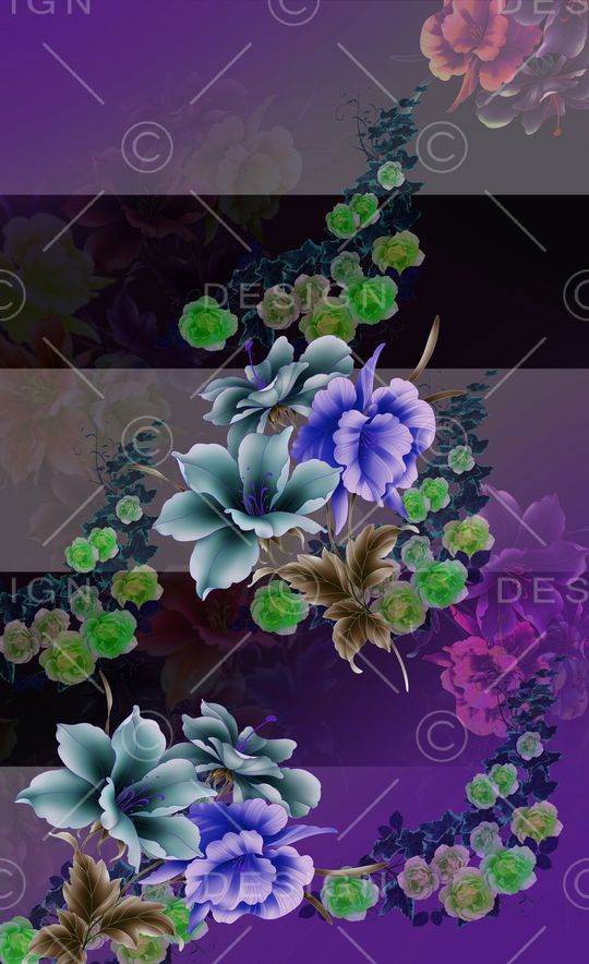 花卉印花华亿平台图片