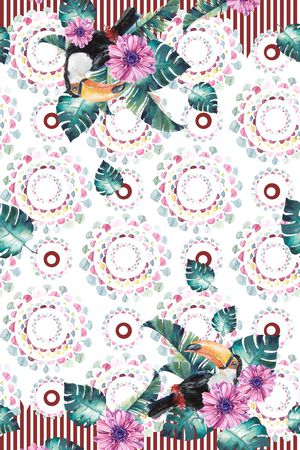 热带华亿平台印花华亿平台图片