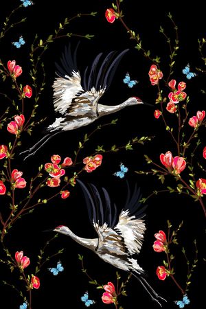 仙鹤印花华亿平台图片