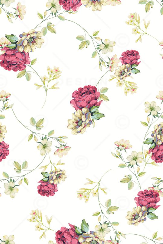 手绘花卉印花华亿平台图片