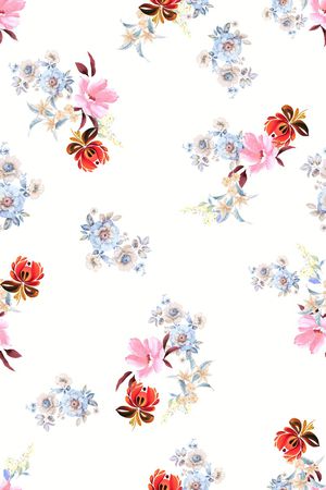 手绘花卉印花华亿平台图片