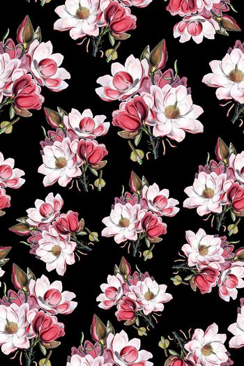 玉兰花印花华亿平台图片