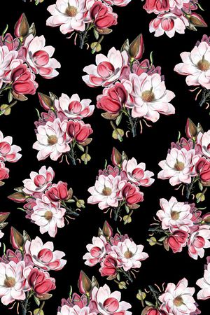 玉兰花印花华亿平台图片