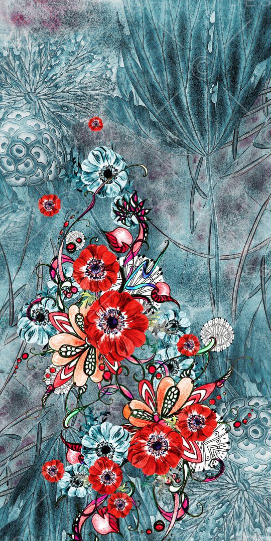 花卉印花华亿平台图片