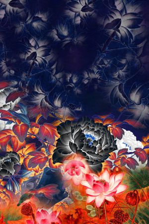 花卉印花华亿平台图片