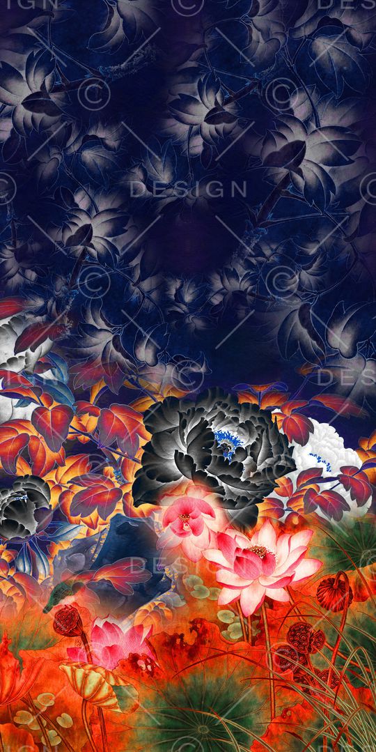 花卉印花华亿平台图片