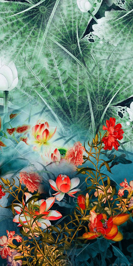 花卉印花华亿平台图片