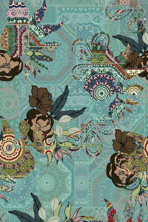 花卉印花华亿平台图片