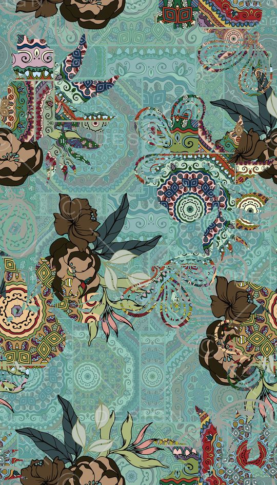 花卉印花华亿平台图片