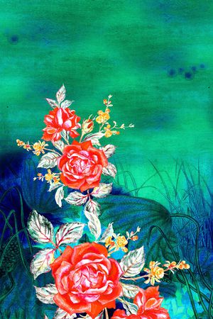 花卉印花华亿平台图片