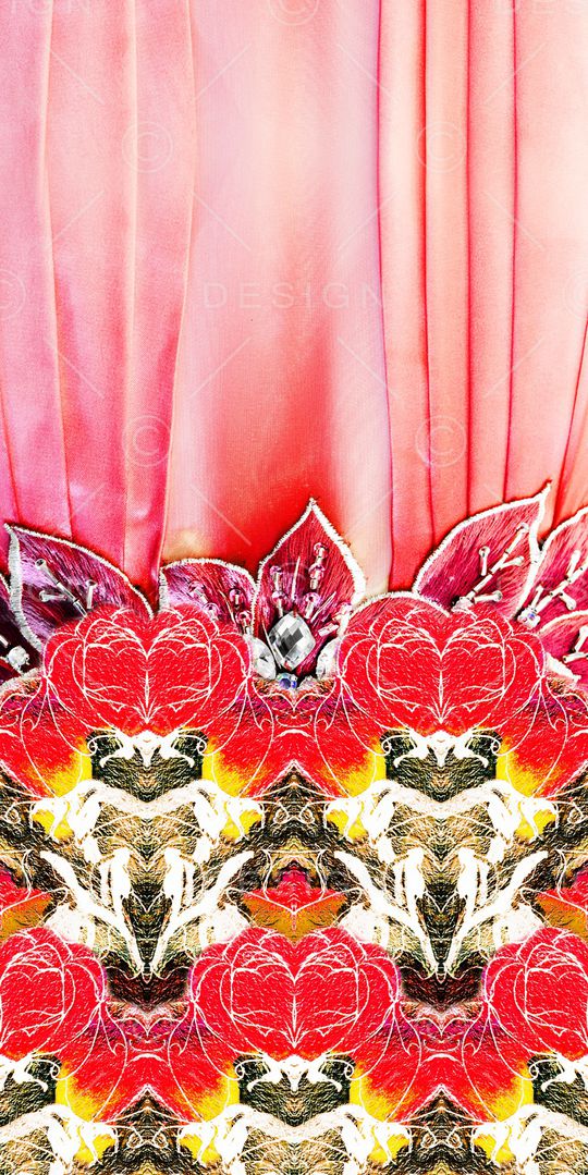 花卉印花华亿平台图片