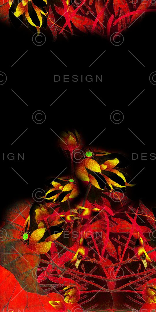 花卉印花华亿平台图片