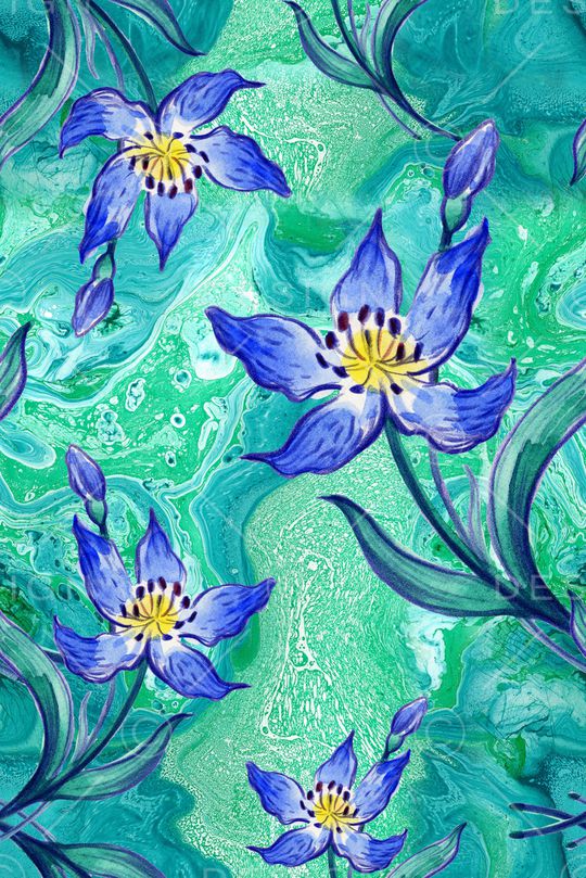 花卉印花华亿平台图片