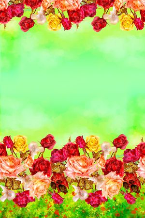 水彩花卉印花华亿平台图片