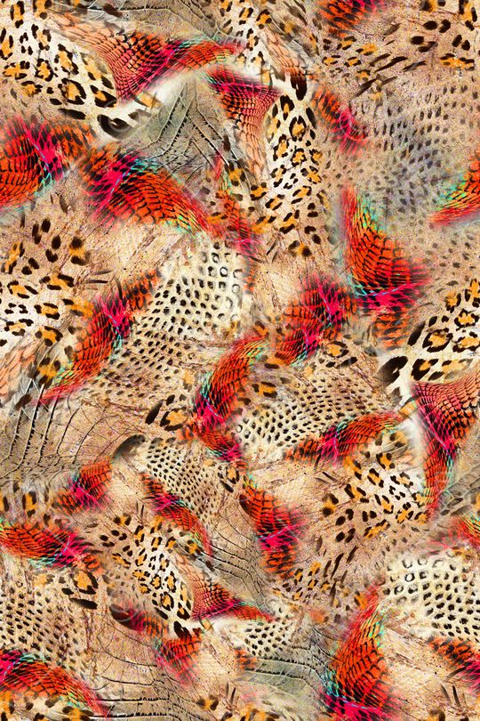 动物纹印花华亿平台图片